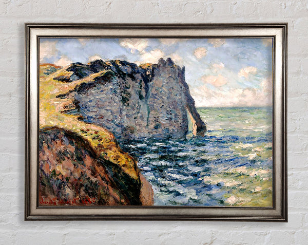 Monet The Cliff Of Aval At Etretat Framed Print