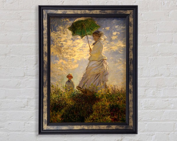 Monet Umbrella Framed Print