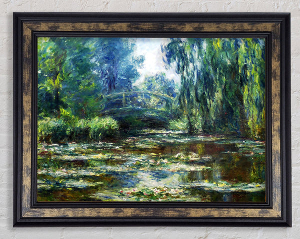 Monet Water Lillies In Monets Garden Framed Print