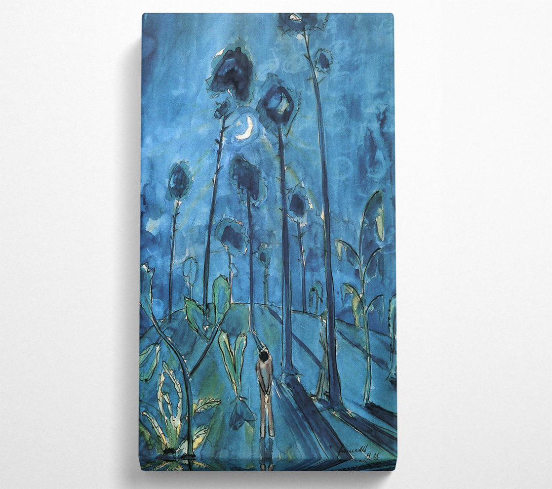  A Canvas Print of Walter Gramatte Moon Landscape Two Figures Canvas Wall Art