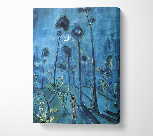  A Canvas Print of Walter Gramatte Moon Landscape Two Figures Canvas Wall Art