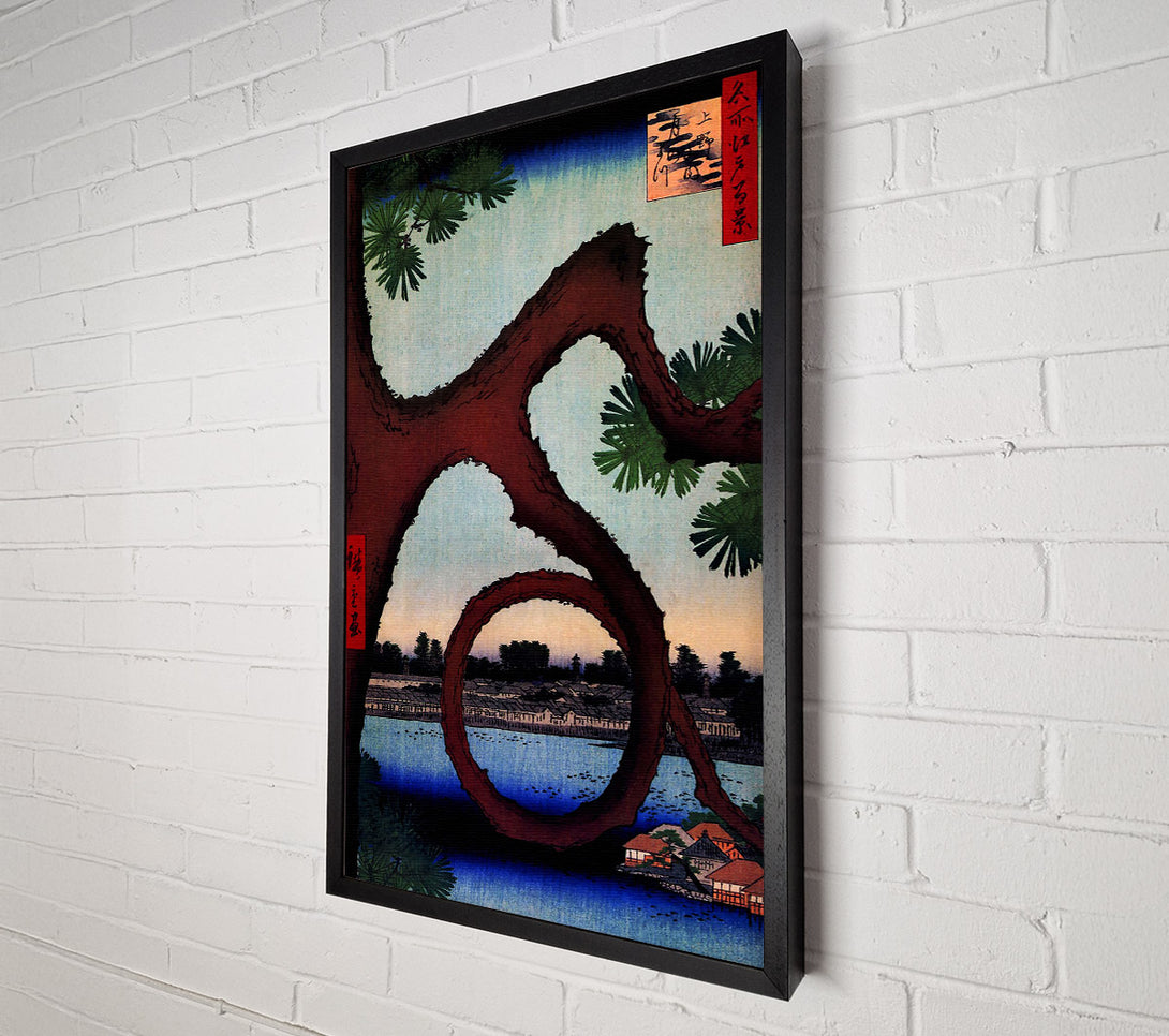  A Canvas Print of Hiroshige Moon Pine Canvas Print