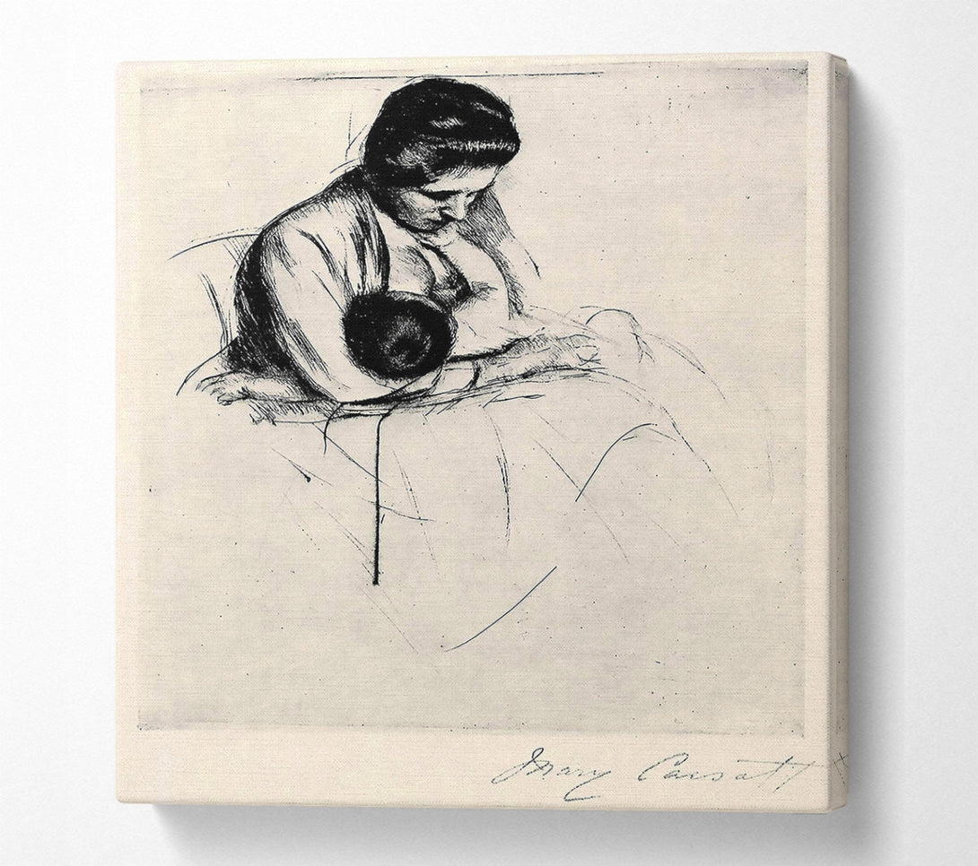  A Canvas Print of Cassatt Mother Nurses Child Canvas Art