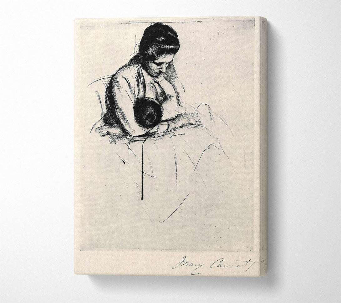  A Canvas Print of Cassatt Mother Nurses Child Canvas Art