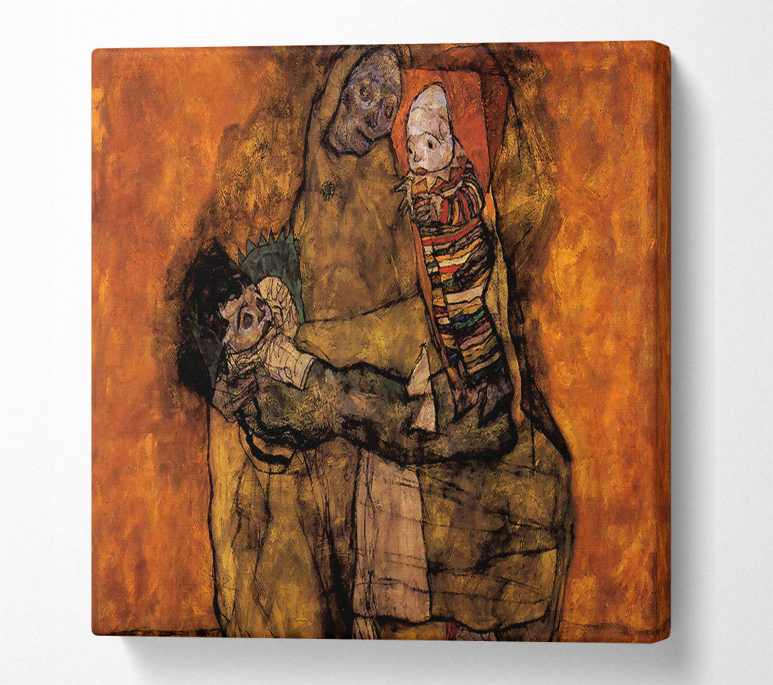  A Canvas Print of Schiele Mother With Two Children Canvas Wall Art