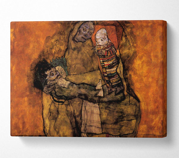  A Canvas Print of Schiele Mother With Two Children Canvas Wall Art