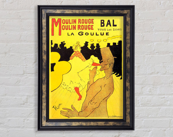 Toulouse Lautrec Moulin Rouge La Goulue Framed Print