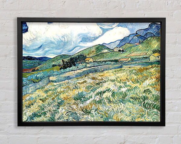 Van Gogh Mountain Landscape Behind The Hospital Saint-Paul Framed Print