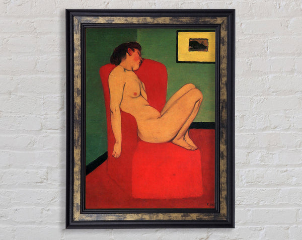 Felix Vallotton Nude In A Red Armchair Framed Print
