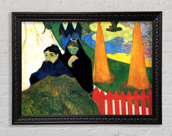 Gauguin Old Maids In A Winter Garden Arles Framed Print