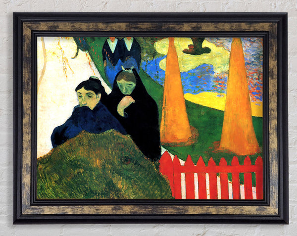 Gauguin Old Maids In A Winter Garden Arles Framed Print
