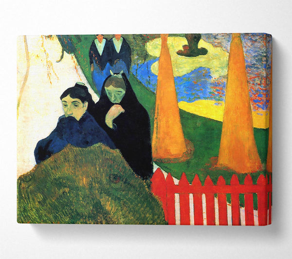  A Canvas Print of Gauguin Old Maids In A Winter Garden Arles Canvas Print