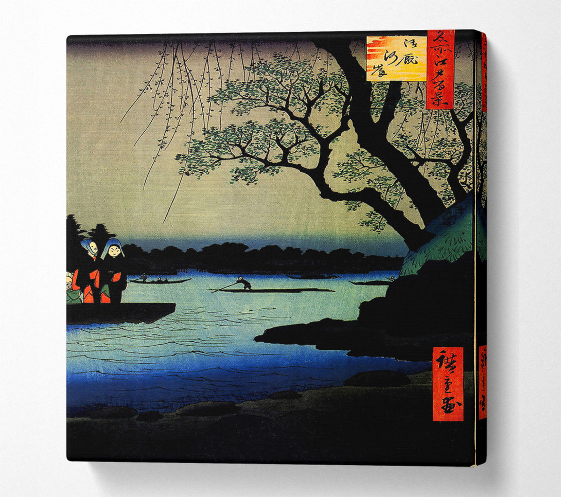  A Canvas Print of Hiroshige Oumayagashi Canvas Wall Art