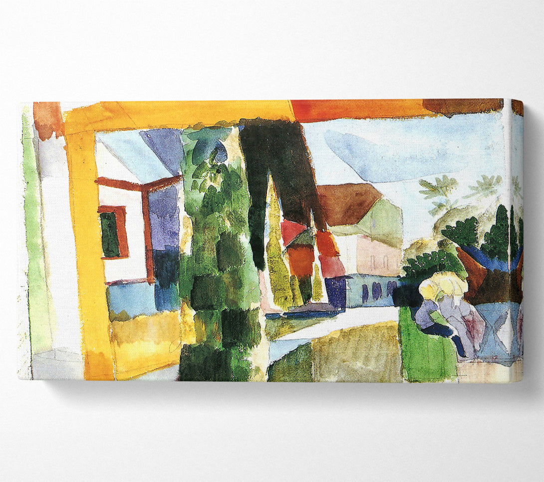  A Canvas Print of August Macke Our Garden On The Lake 5 Canvas Print