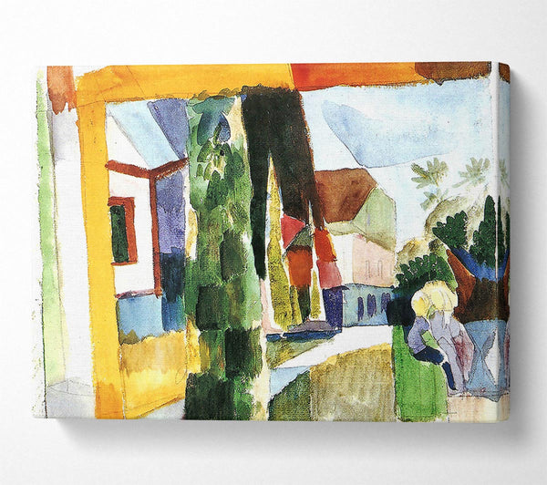  A Canvas Print of August Macke Our Garden On The Lake 5 Canvas Print