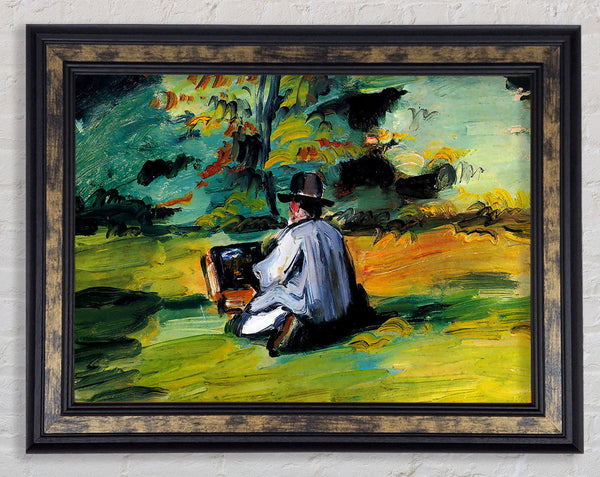 Cezanne Painter At Work Framed Print