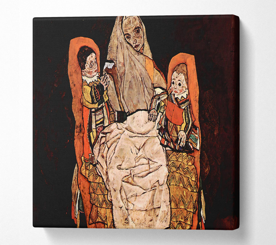  A Canvas Print of Schiele Parent With Two Children The Mother Canvas Art