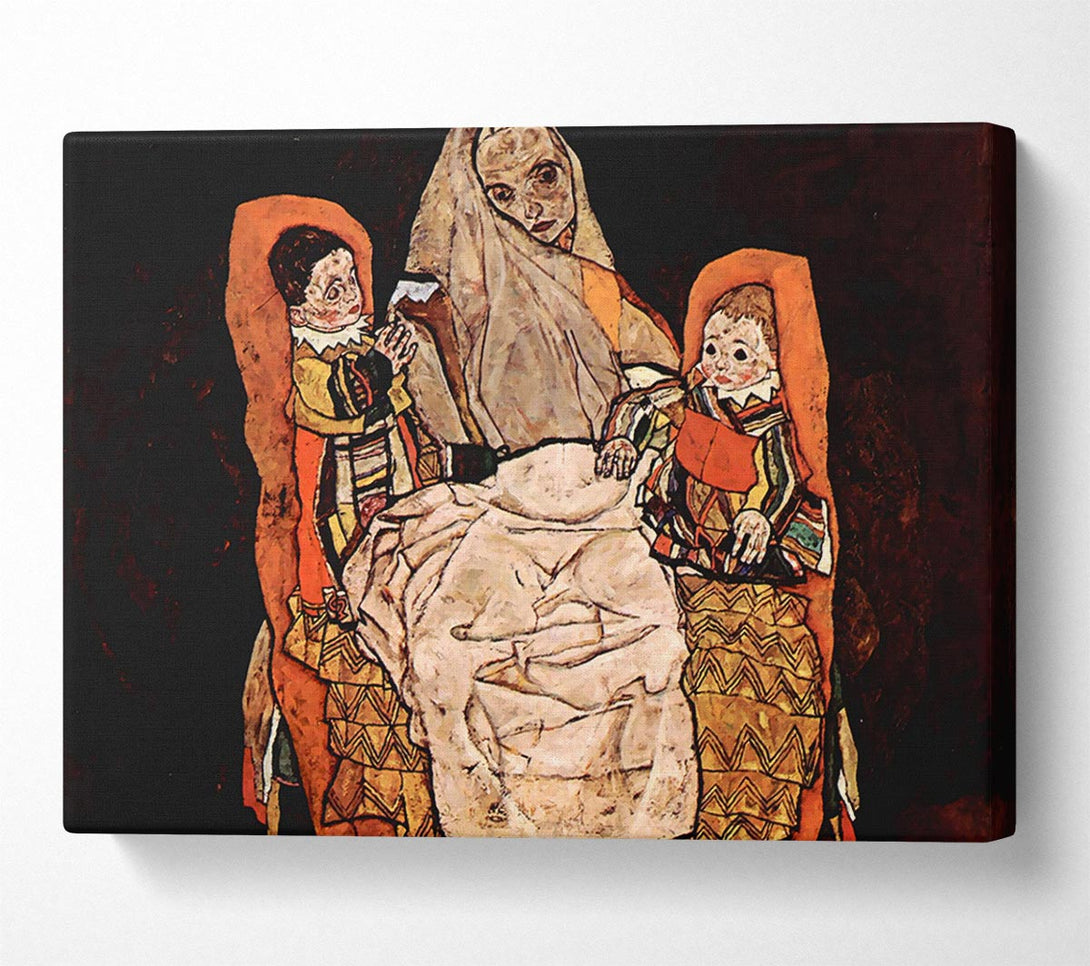  A Canvas Print of Schiele Parent With Two Children The Mother Canvas Art