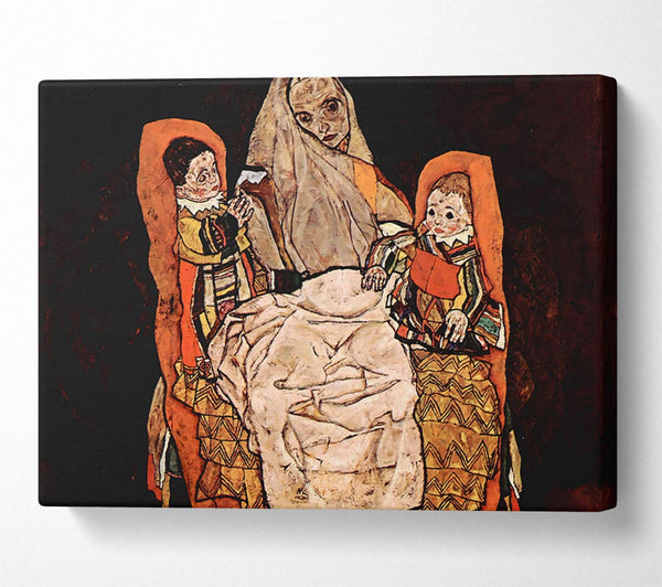  A Canvas Print of Schiele Parent With Two Children The Mother Canvas Art
