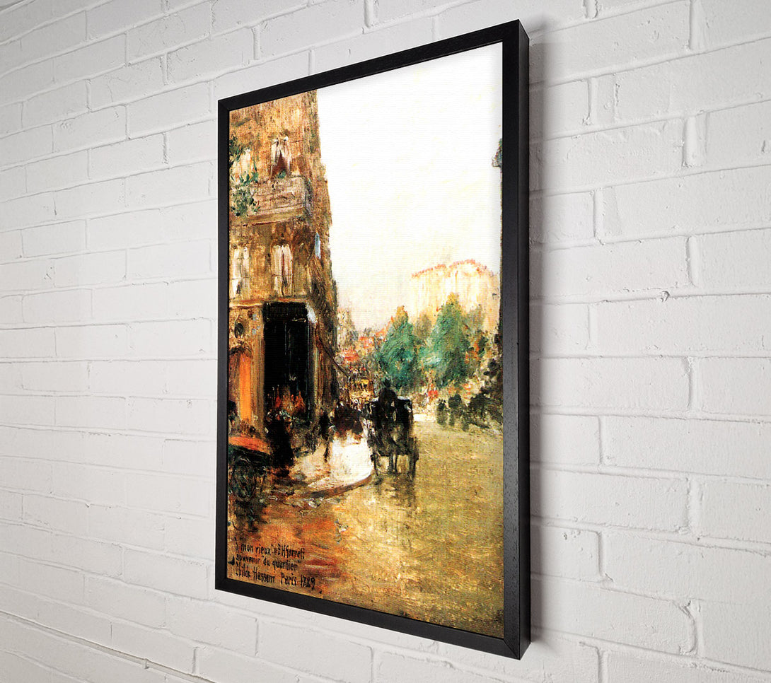  A Canvas Print of Hassam Parisian Street Scene 2 Canvas Art