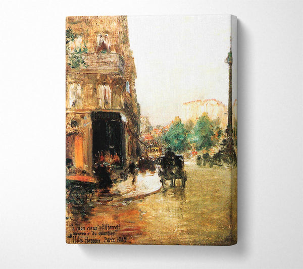  A Canvas Print of Hassam Parisian Street Scene 2 Canvas Art