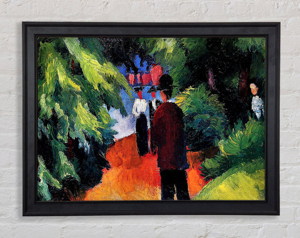 August Macke Park On The Waterfront Framed Print