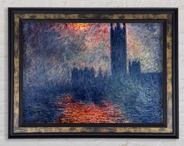 Monet Parliament In London Framed Print