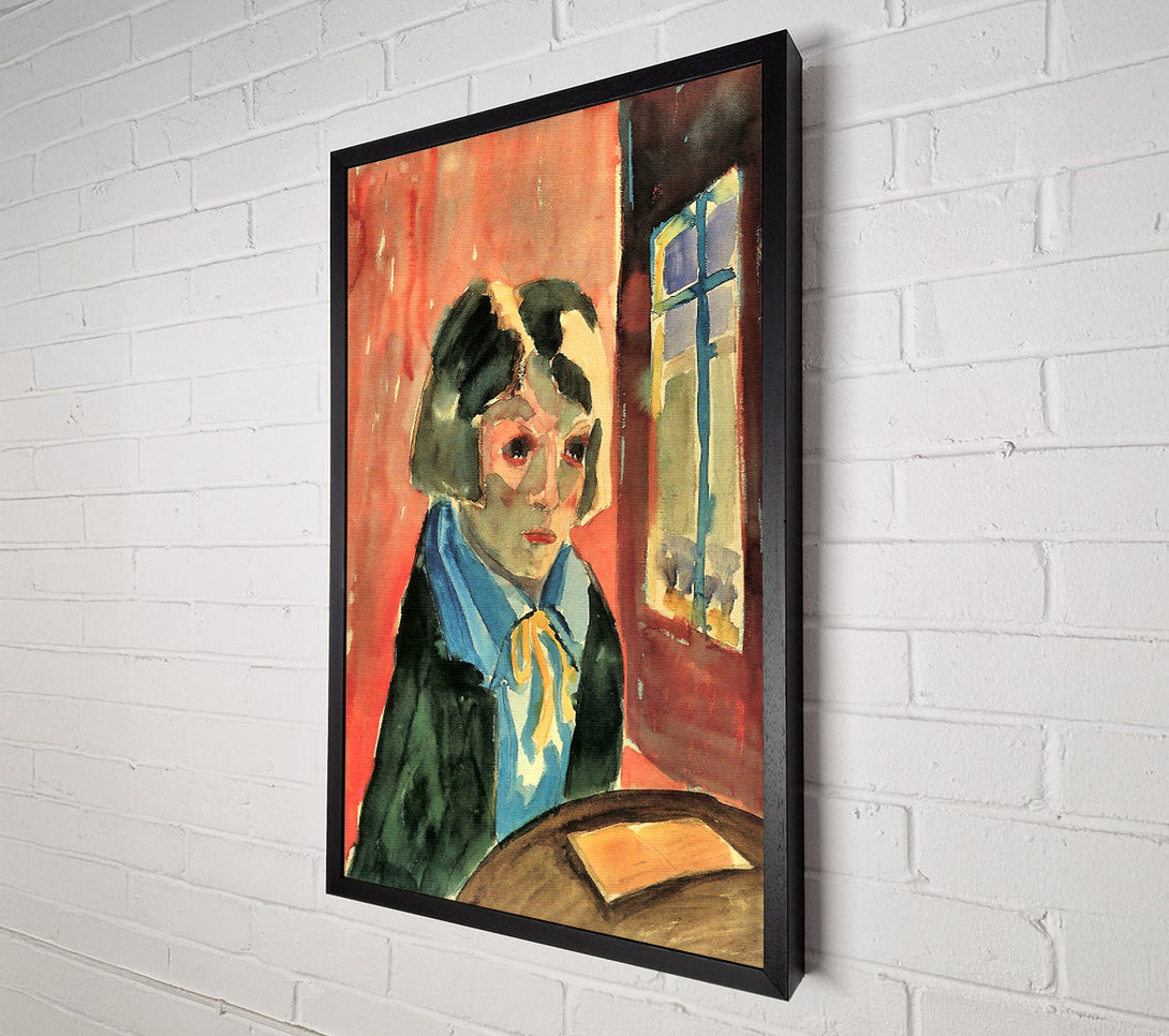  A Canvas Print of Walter Gramatte Parrot Girl Sonia Gramatte Canvas Print