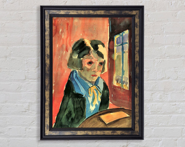Walter Gramatte Parrot Girl Sonia Gramatte Framed Print