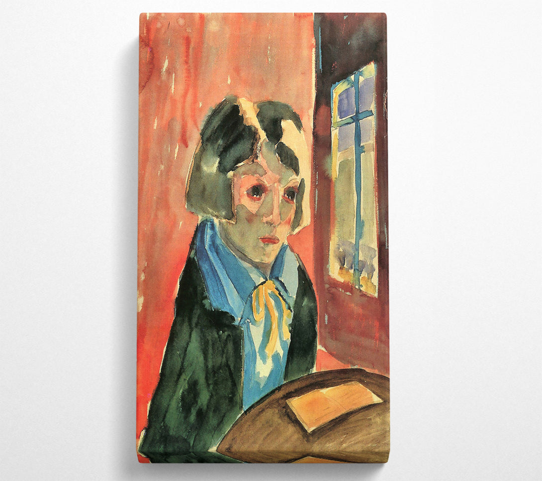  A Canvas Print of Walter Gramatte Parrot Girl Sonia Gramatte Canvas Print