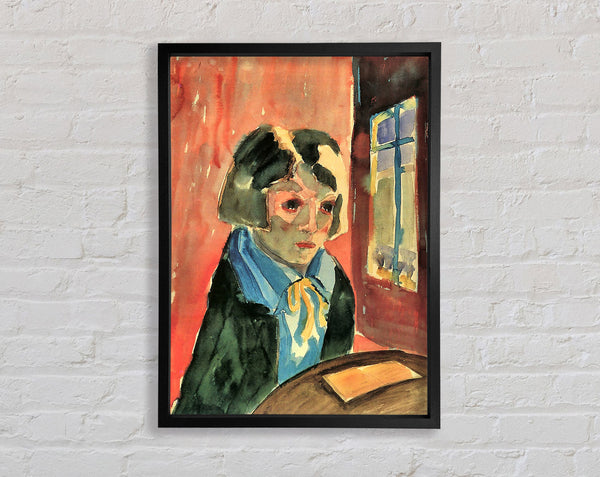 Walter Gramatte Parrot Girl Sonia Gramatte Framed Print
