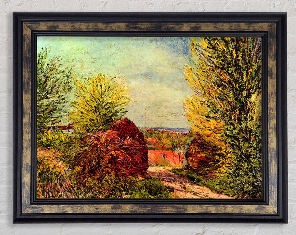 Sisley Path In Veneux Nadon In Spring Framed Print