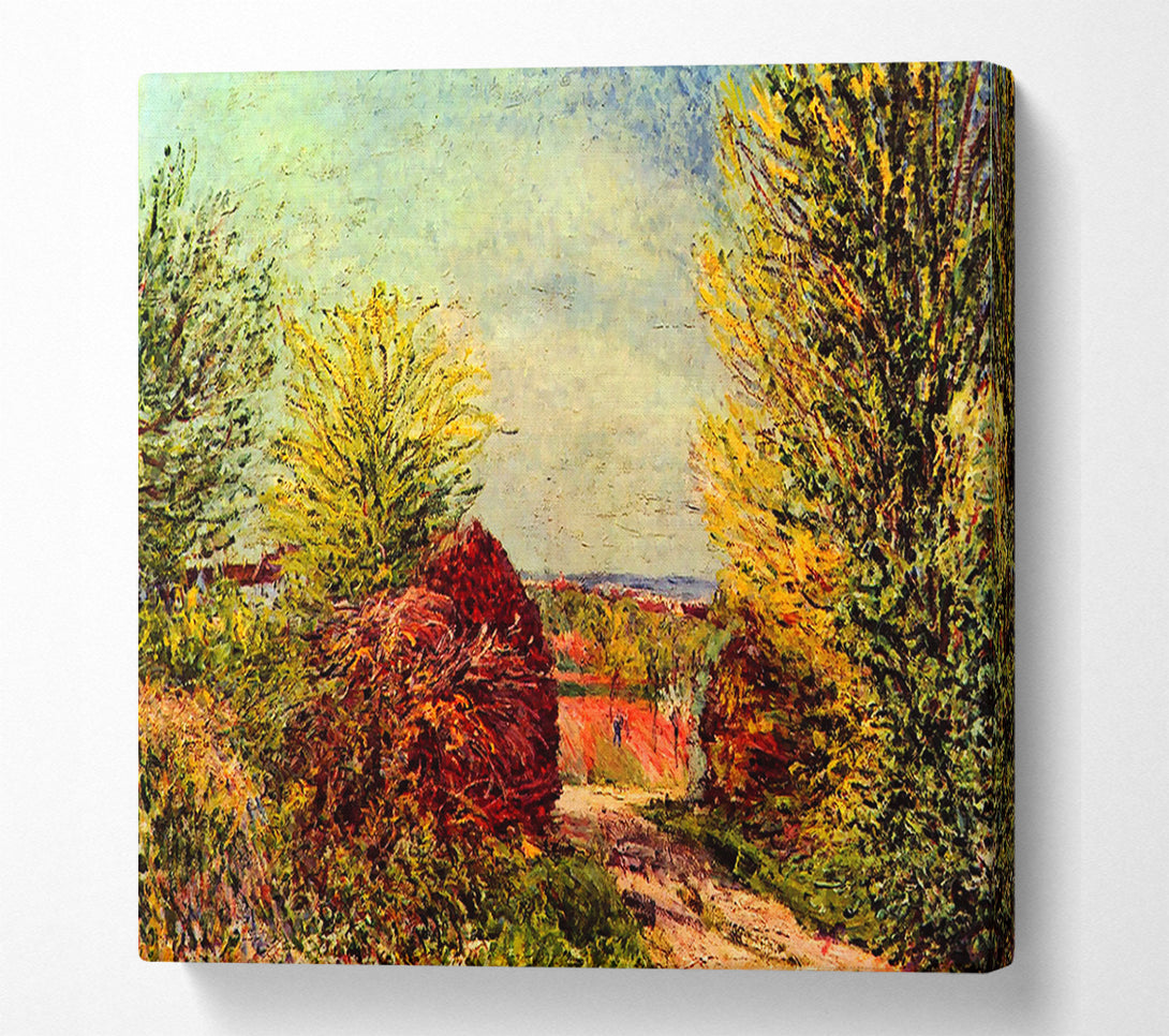  A Canvas Print of Sisley Path In Veneux Nadon In Spring Canvas Wall Art