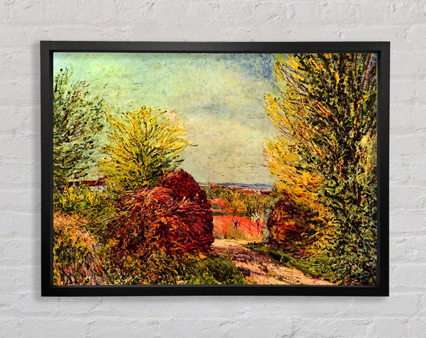 Sisley Path In Veneux Nadon In Spring Framed Print