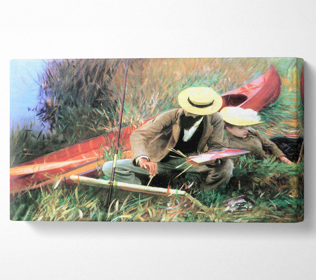  A Canvas Print of John Singer Sargent Paul Helleu Stands With His Wife Canvas Print
