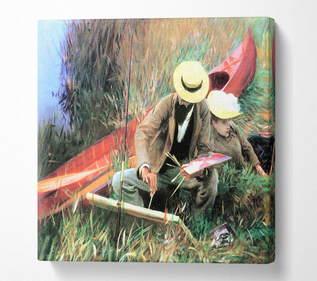  A Canvas Print of John Singer Sargent Paul Helleu Stands With His Wife Canvas Print