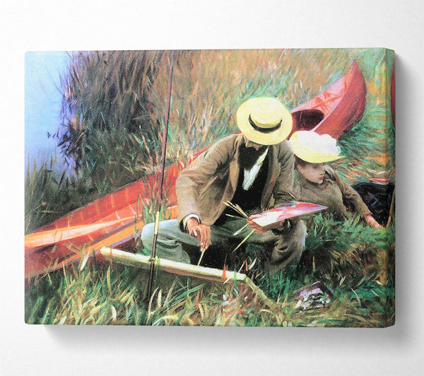  A Canvas Print of John Singer Sargent Paul Helleu Stands With His Wife Canvas Print