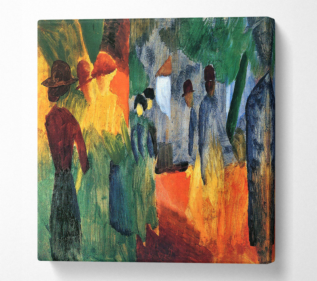  A Canvas Print of August Macke People In The Park Canvas Art