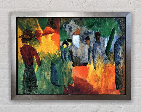 August Macke People In The Park Framed Print