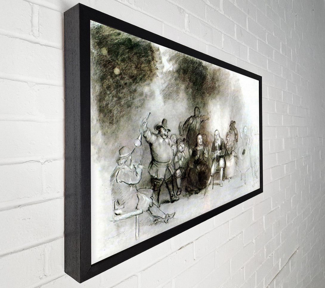  A Canvas Print of Asher Brown Durand Peter Stuyvesant To A Dance Event Canvas Wall Art