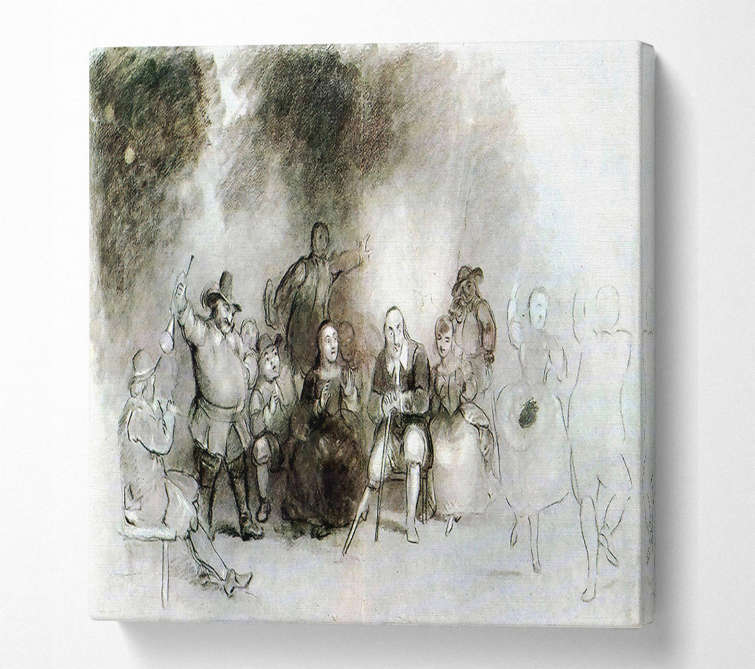  A Canvas Print of Asher Brown Durand Peter Stuyvesant To A Dance Event Canvas Wall Art