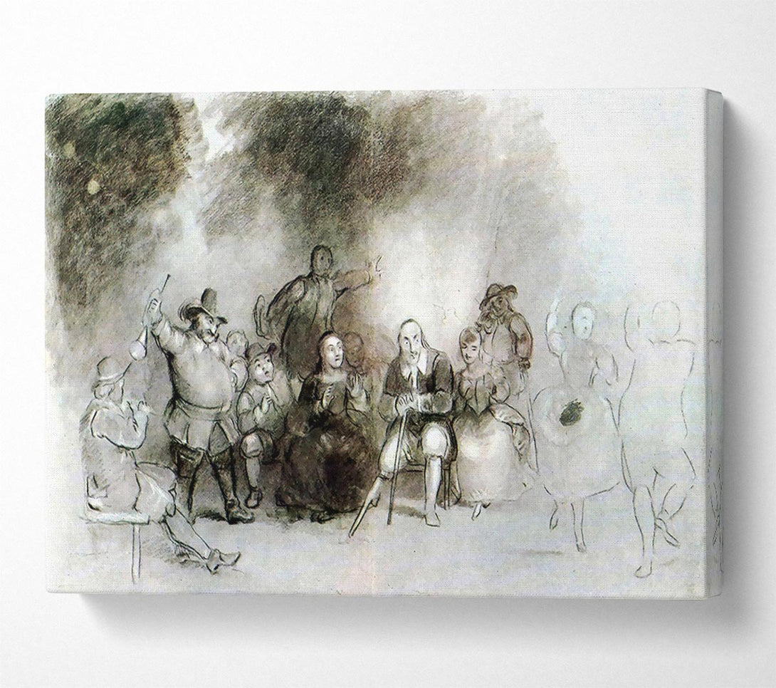  A Canvas Print of Asher Brown Durand Peter Stuyvesant To A Dance Event Canvas Wall Art