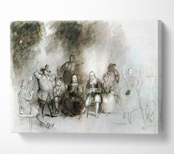  A Canvas Print of Asher Brown Durand Peter Stuyvesant To A Dance Event Canvas Wall Art