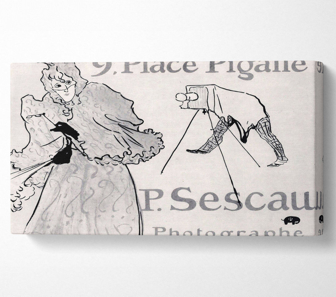  A Canvas Print of Toulouse Lautrec Photorapher Sescau Canvas Print