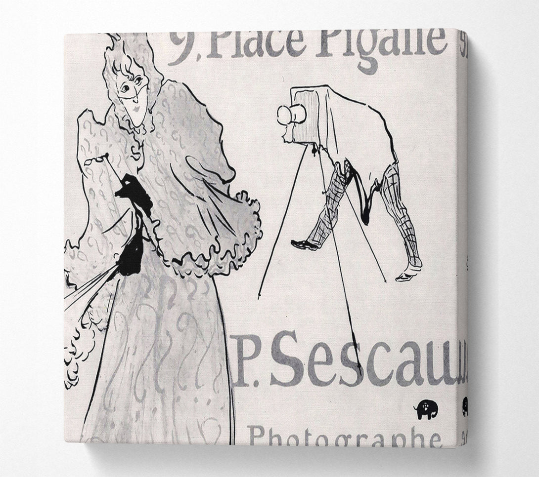  A Canvas Print of Toulouse Lautrec Photorapher Sescau Canvas Print