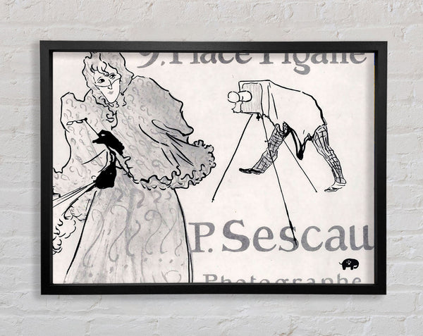Toulouse Lautrec Photorapher Sescau Framed Print
