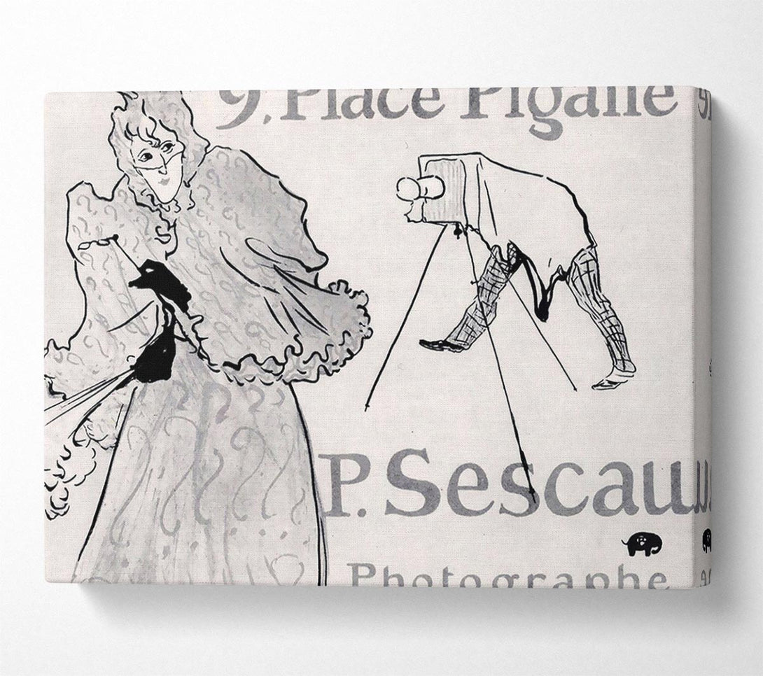  A Canvas Print of Toulouse Lautrec Photorapher Sescau Canvas Print