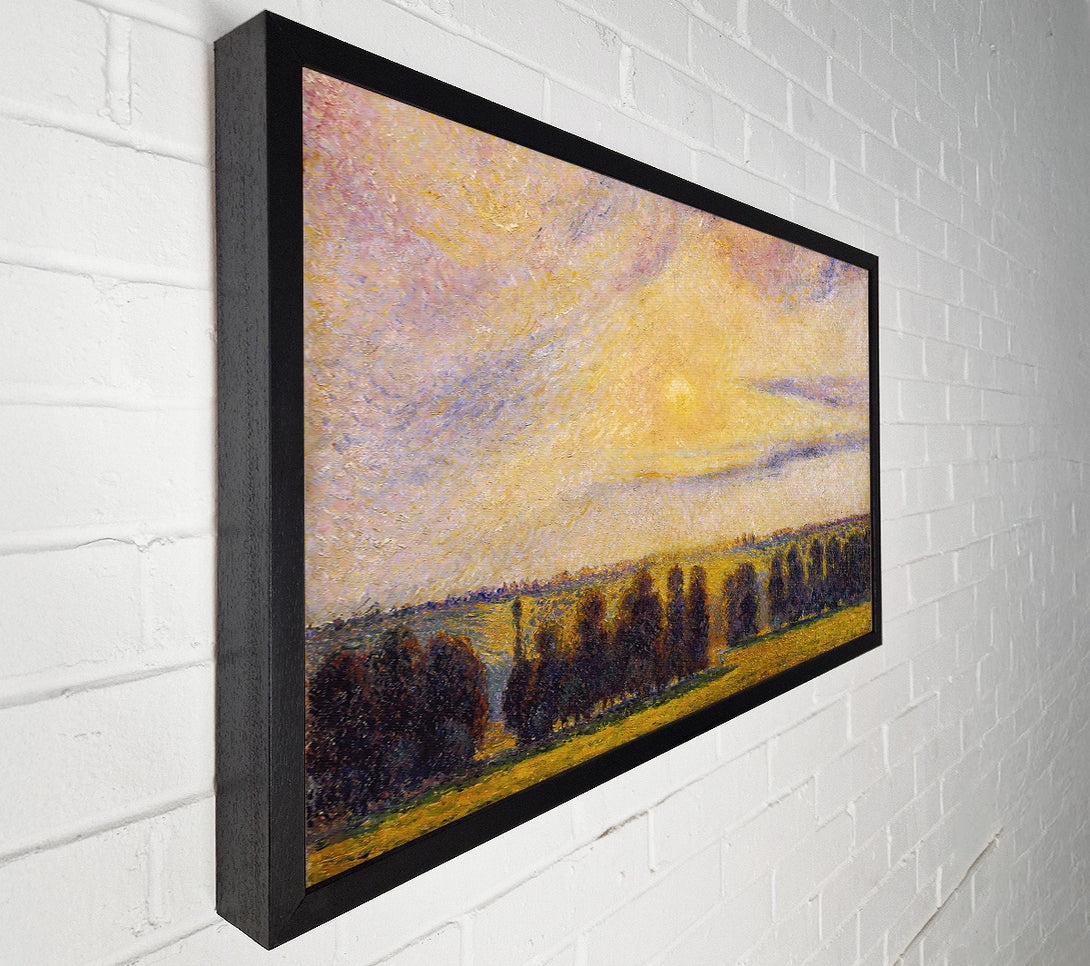  A Canvas Print of Pissarro Sunset At Eragny Canvas Wall Art