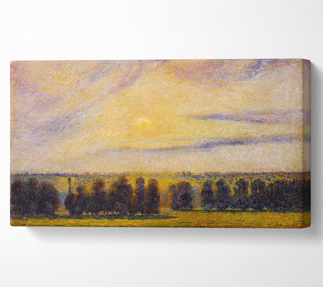  A Canvas Print of Pissarro Sunset At Eragny Canvas Wall Art
