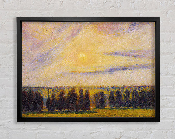 Pissarro Sunset At Eragny Framed Print